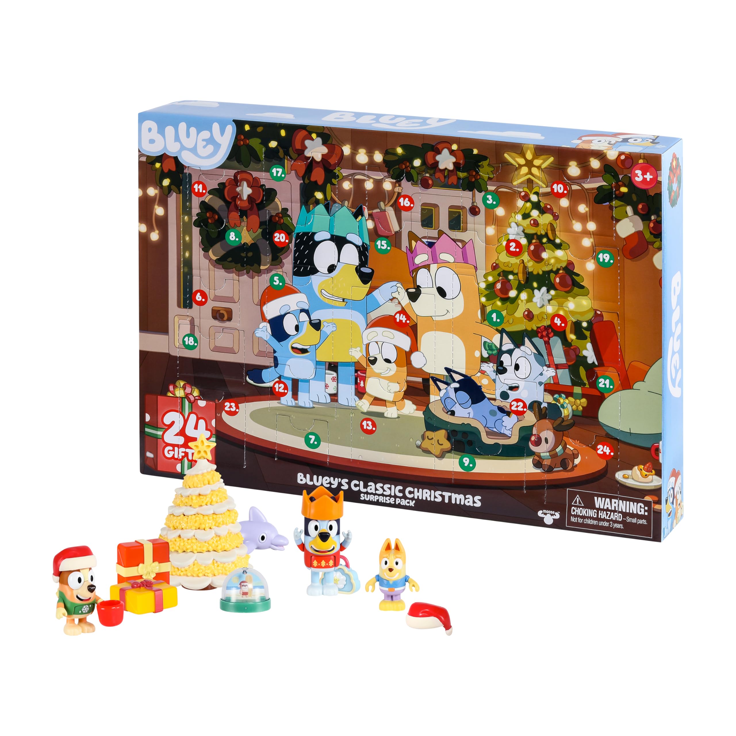 Bluey Advent Calendar 2026, 24 Days of Surprises, Mini Tree | Includes 3 mini fi