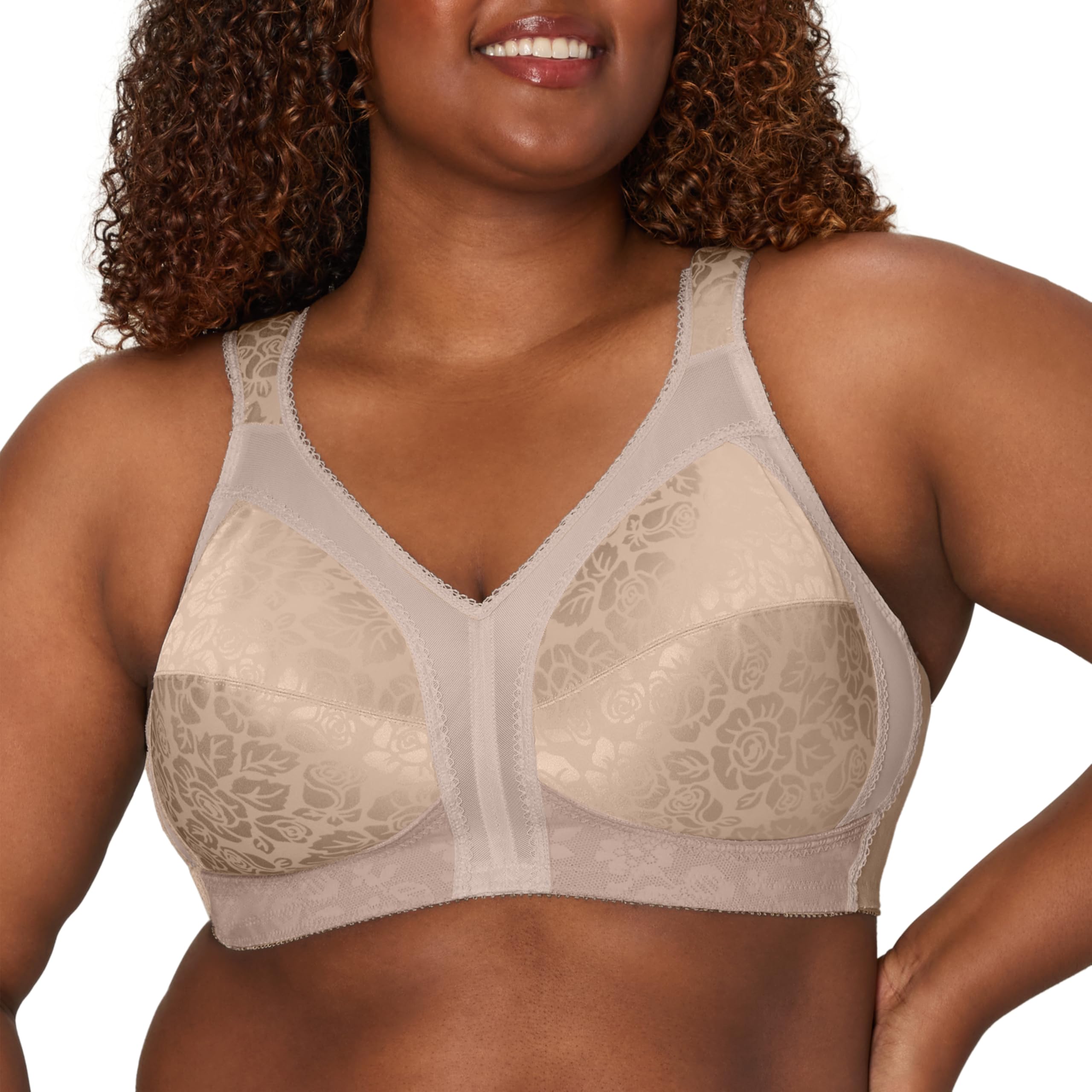 Playtex Women's Wireless Bra, 18 Hour Plus-Size Bras Available, Full Coverage, S