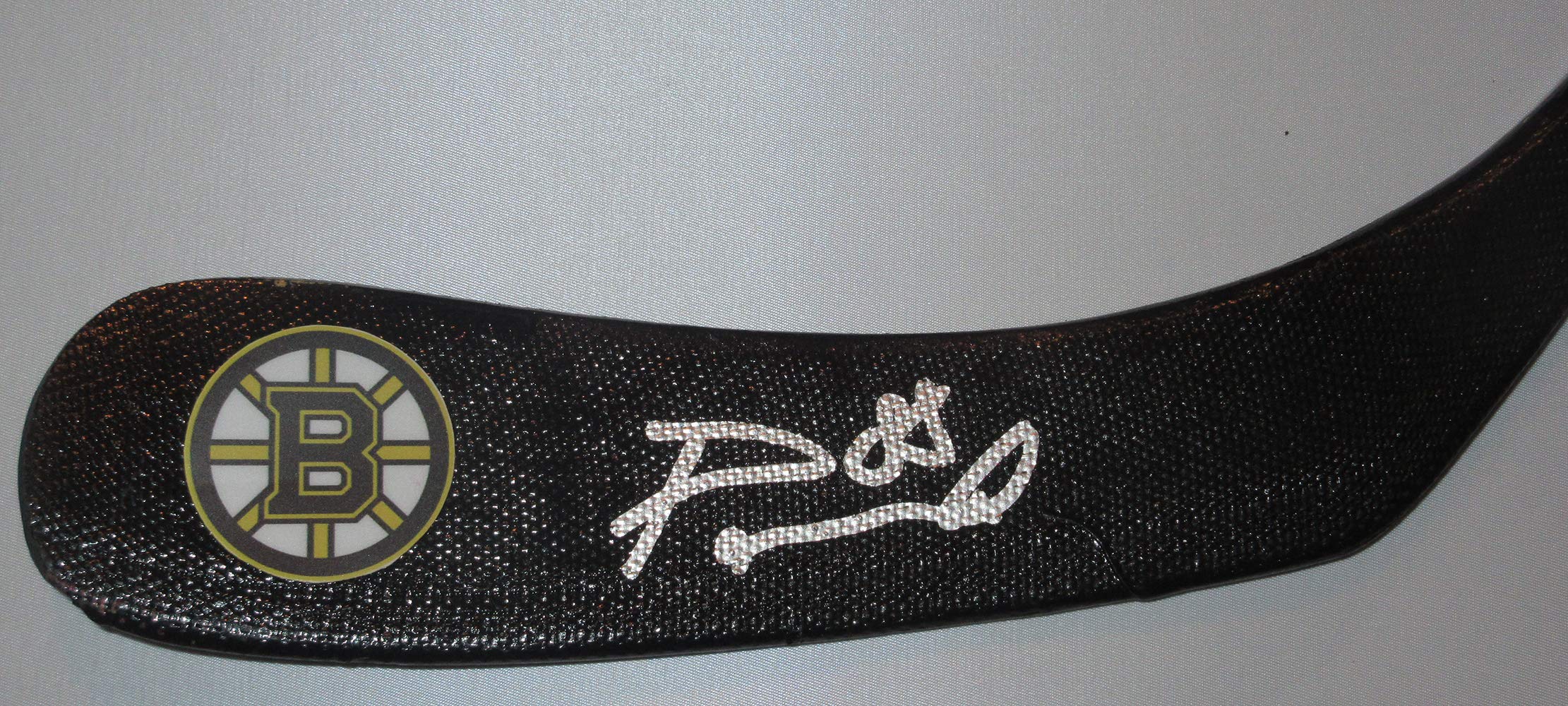 David Pasternak Autographed Logo Stick Blade W/PROOF, Picture of David Signing F