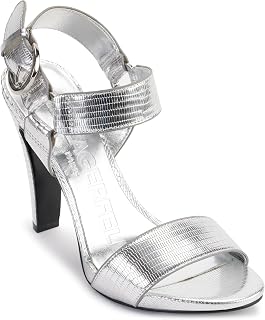 KARL LAGERFELD Leather Cieone Heeled Open Toe, Women's Sandals with Heel