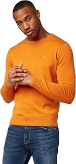 TOM TAILOR Men's Basic Plus Size Sweater with Embroidered Logo