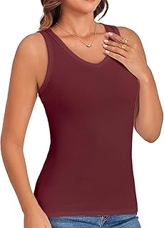 Cotton V Neck Sleeveless Tank Top for Women (XS-2XL)