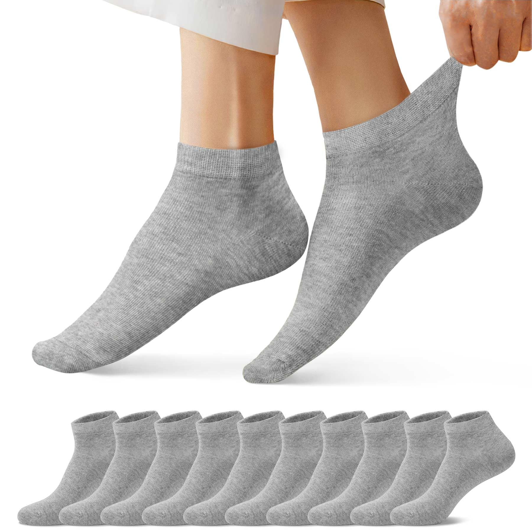 FALARY Pack of 10 Men's Short Cotton Sports Socks