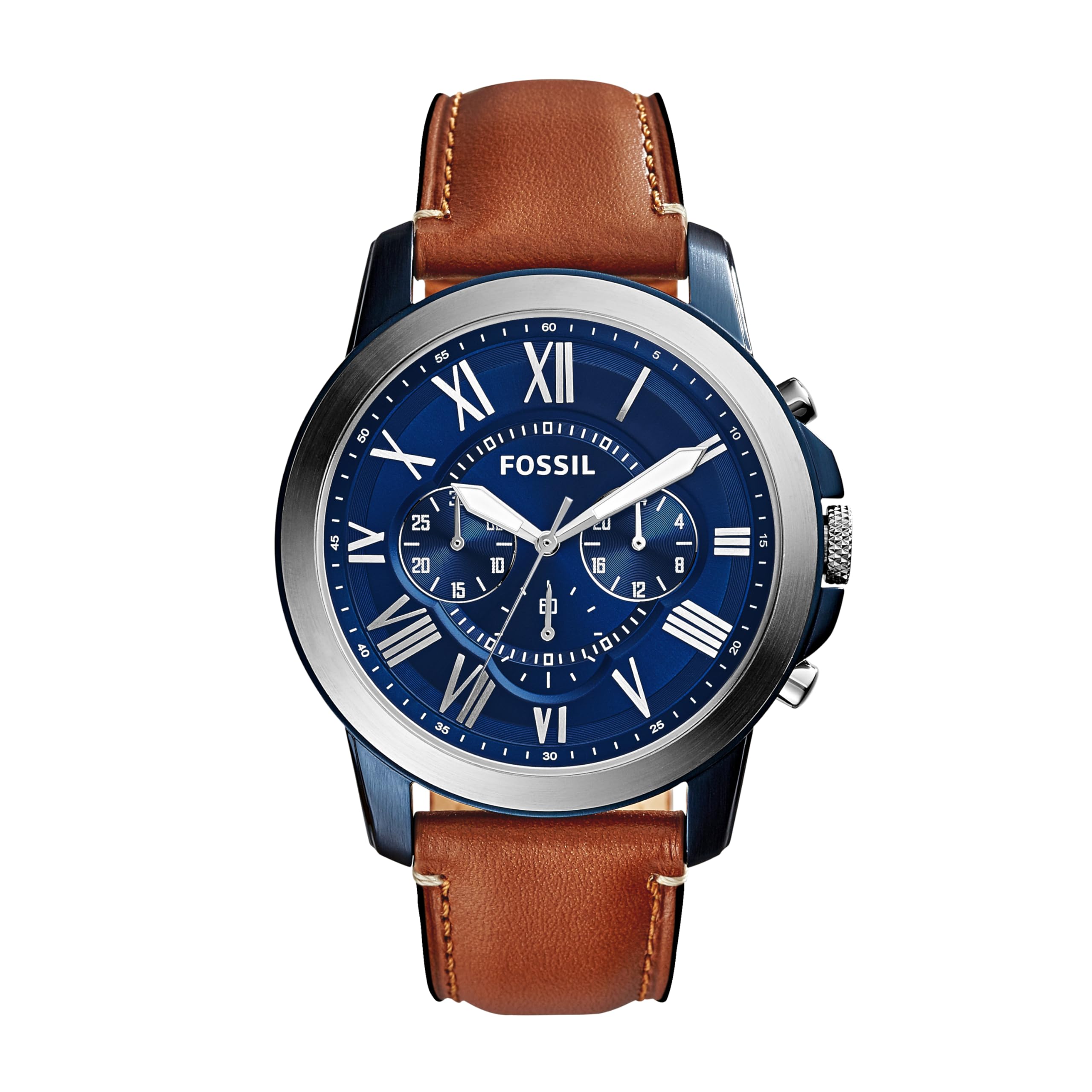 Fossil Montre pour Homme Grant, Taille de Boîtier de 44 mm, Mouvement Chronograp