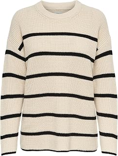 ONLY Onlpernille LS Stripe O-Neck Knt Noos Women's Knitted Sweater
