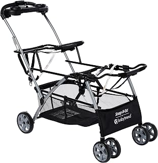 Baby Trend Snap-N-Go® Double Stroller | With Large Storage Basket &amp; Folding Capability, Black