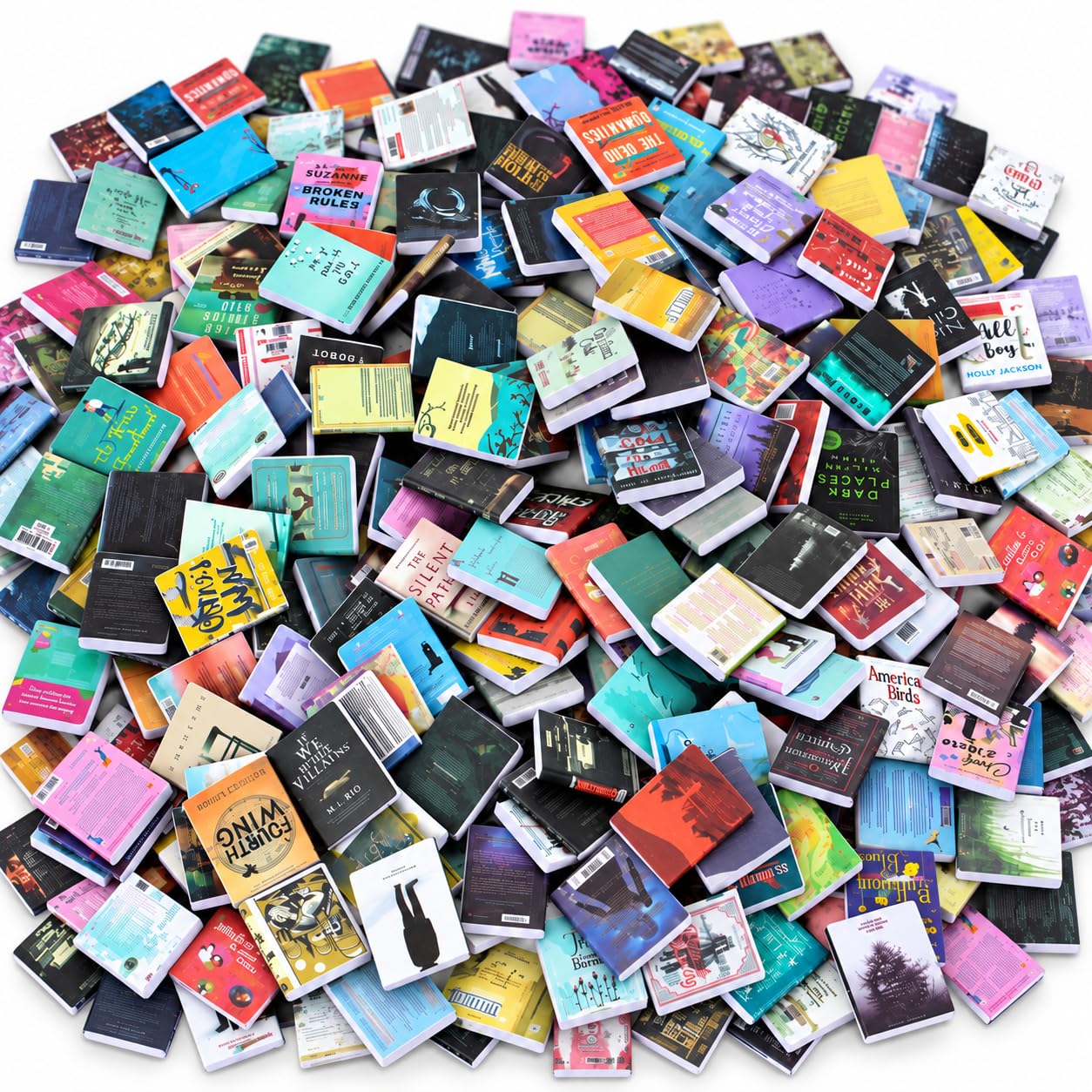 200Pcs Mini Books,Miniatures Book Accessories for Anxiety Bookshelf | Tiny Tings