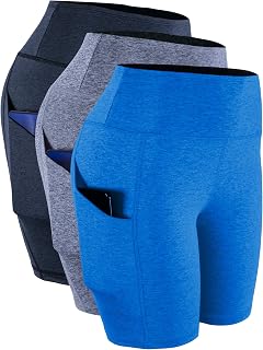 Cadmus Womens High Waist Tummy Control Leggings with Two Pockets