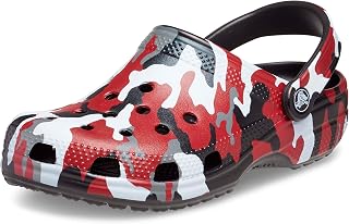 Crocs - Classic Printed Camo Clog - Black Red, Size: 39/40 EU, Black Red, 39/40 EU