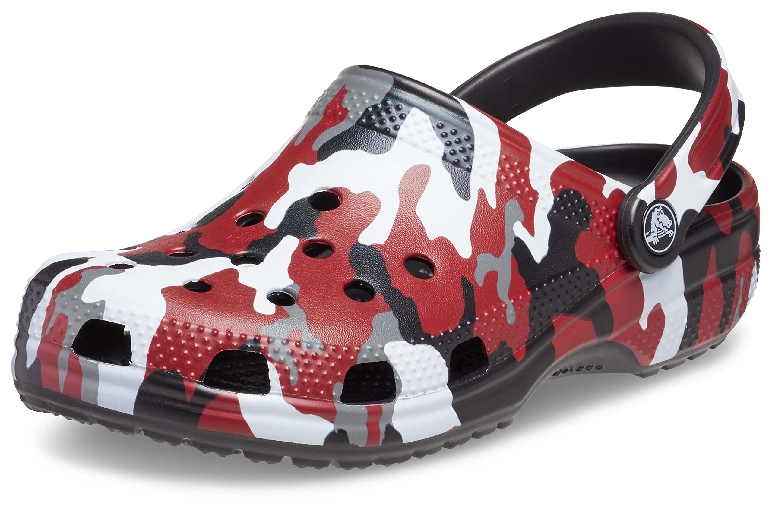 Crocs - Classic Printed Camo Clog - Black Red, Size: 39/40 EU, Black Red, 39/40 