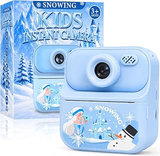 Frozen Kids Camera Instant Print Frozen Toys for Girls,1080P HD Dual-Lens Selfie Digital Camera with Print Paper & 32GB SD Card Christmas Birthday Gifts Toys for Girls Age 5-16 Years Old
