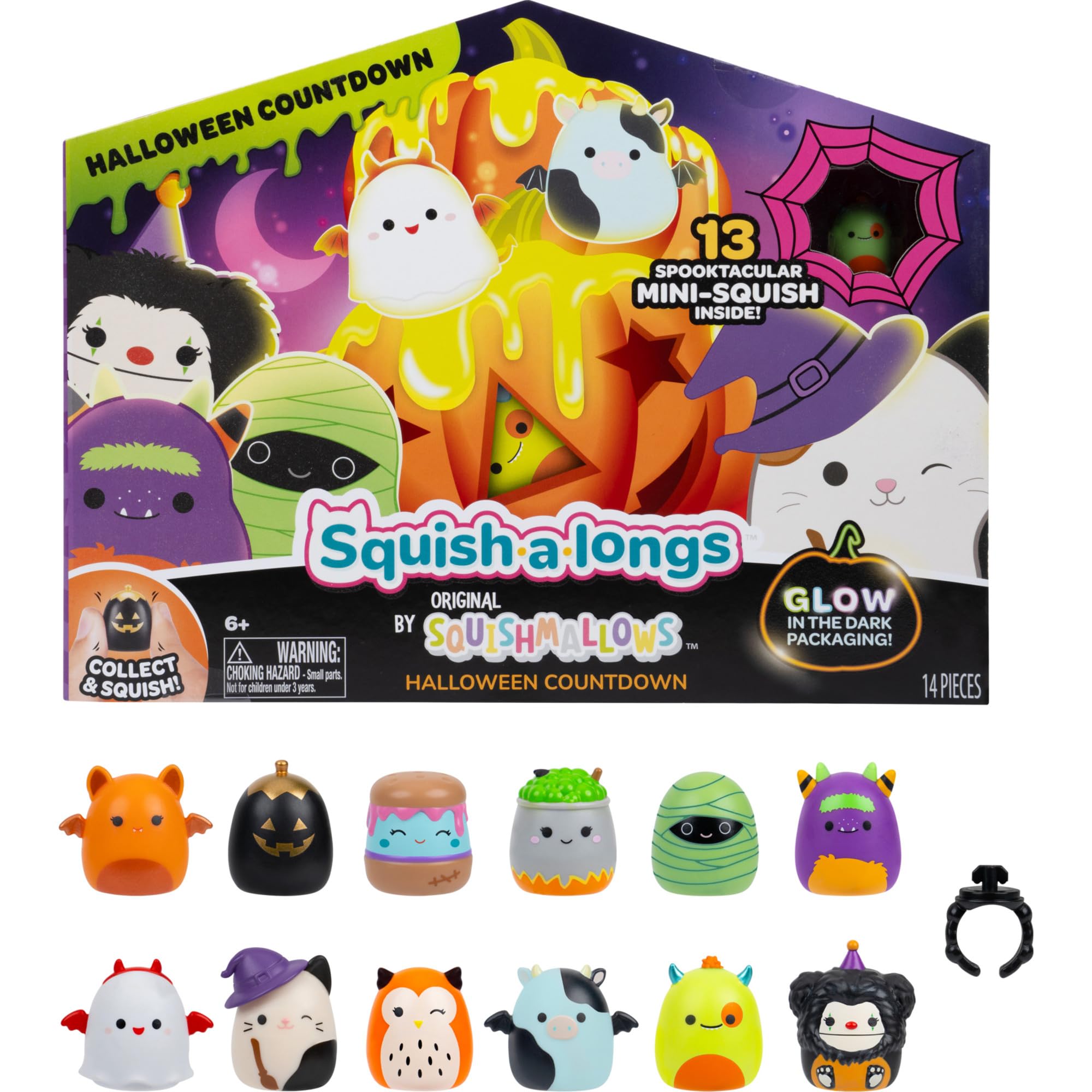 Squish-a-longs 2026 Halloween Countdown Calendar – Includes 13 Mini-Squish | inc