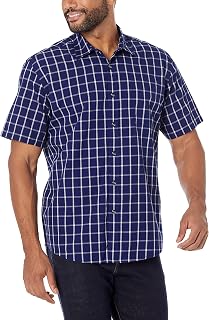 Amazon Essentials Herren Kurzärmliges Freizeithemd aus Popeline