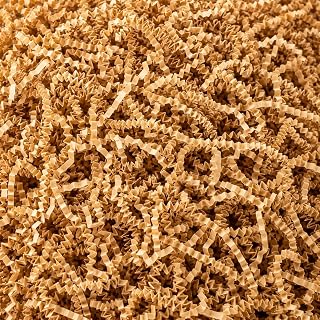 Sukh Brown Crinkle Paper Filler - Shredded Paper, Gift Basket & Box Wrap | Confetti Stuffing for Christmas, Halloween, Thanksgiving, Valentine's Day, Easter, Mother's Day, Wedding, Birthday,5oz