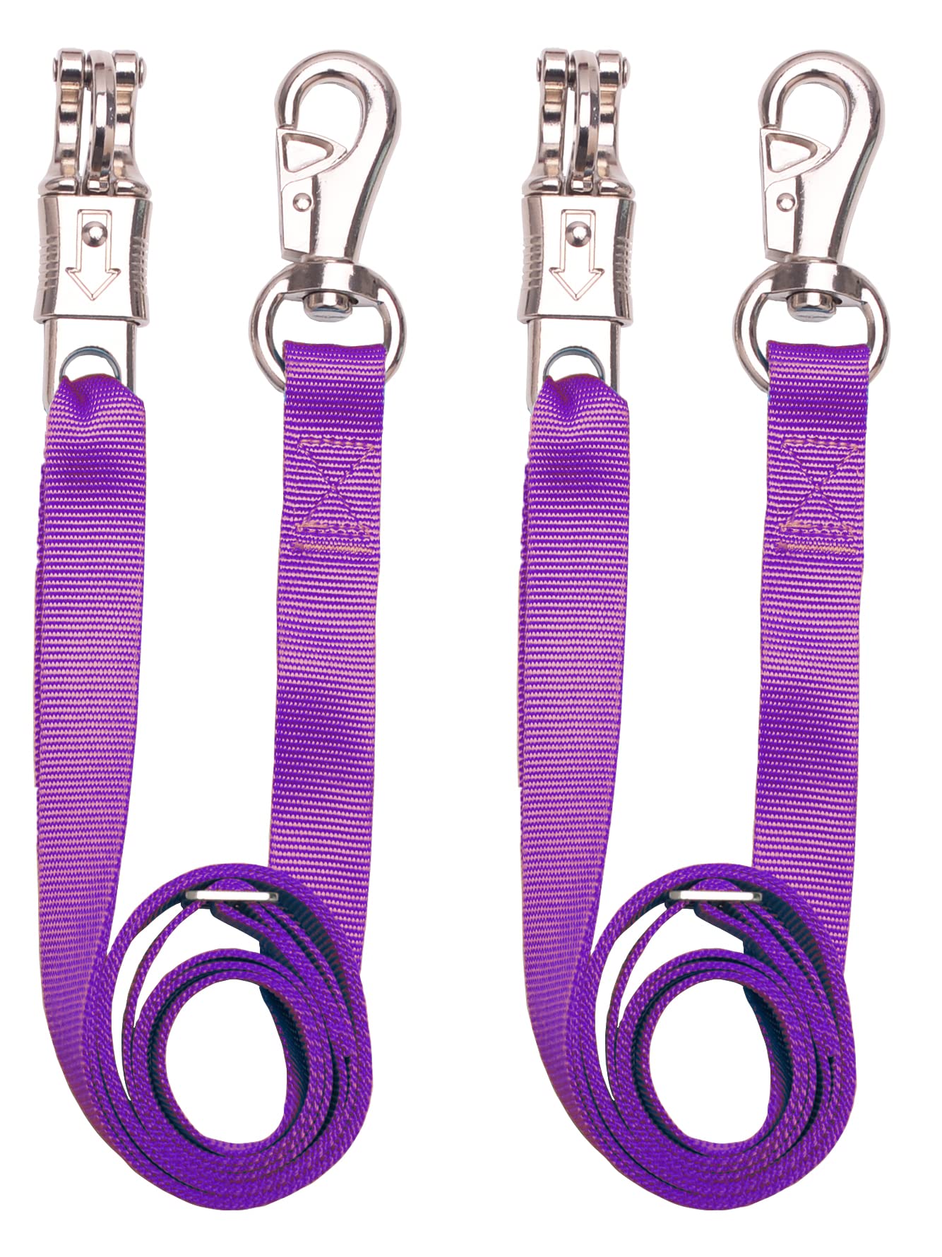Loaged Adjustable Nylon Cross Tie （2 Pack）- with Panic Snap and Bull Snap - Adju