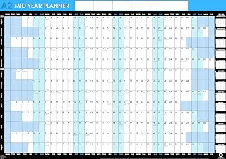 A2 Size 59.4 x 43cm | Yearly Academic Wall Planner 2026/2027 | Wall Calendar 2026 Planner | Year Chart 2026 | Academic 13 Month Mid Year Calendar from Aug 2026-Aug 2027 with Mini 2028 Yearly Calender