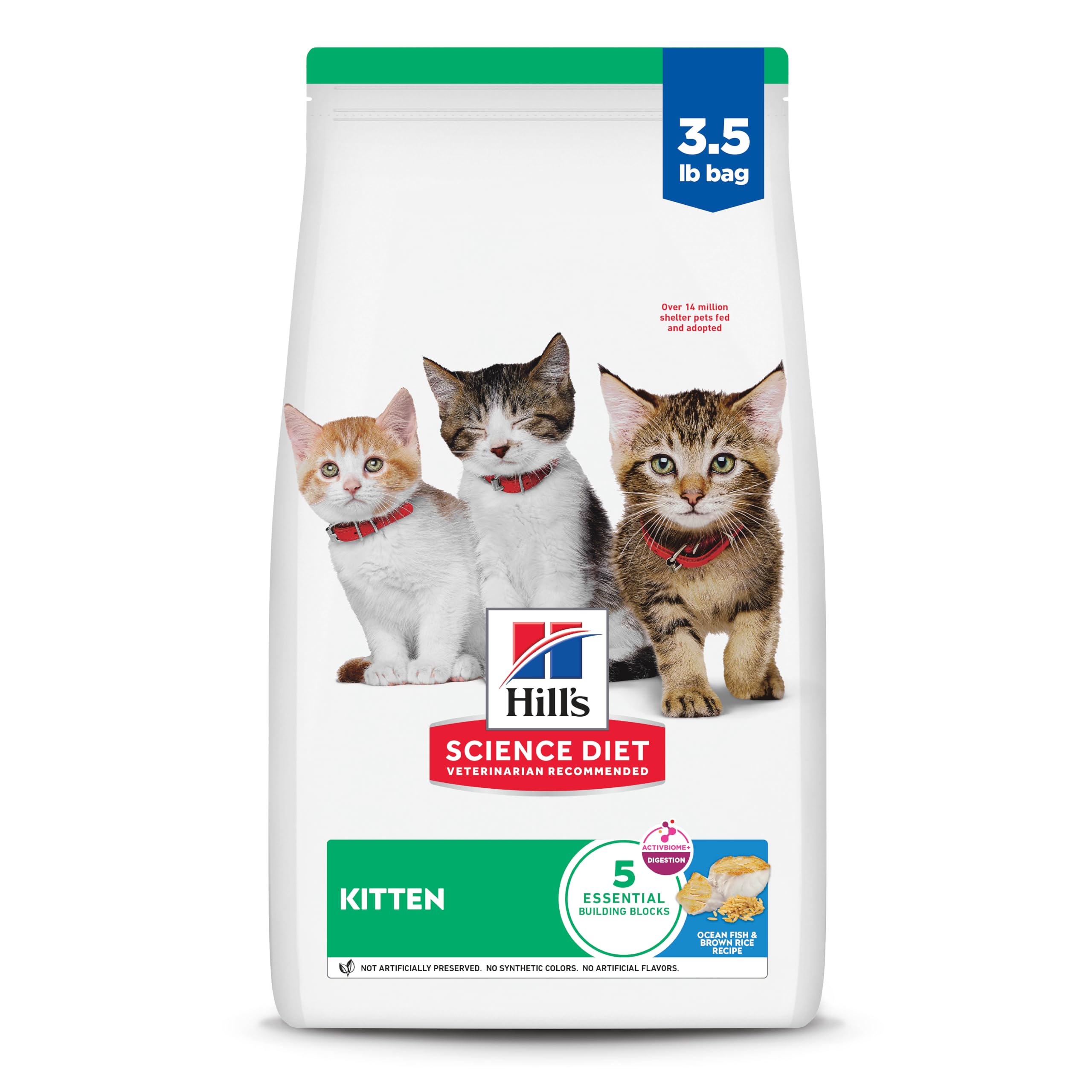 Hill's Science Diet Kitten Ocean Fish & Brown Rice Recipe Dry Cat Food 1.58 kg B