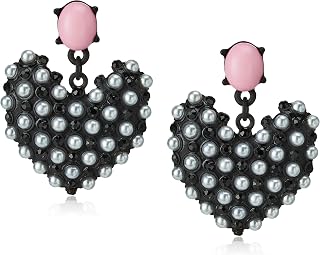 Betsey Johnson Heart Drop Earrings