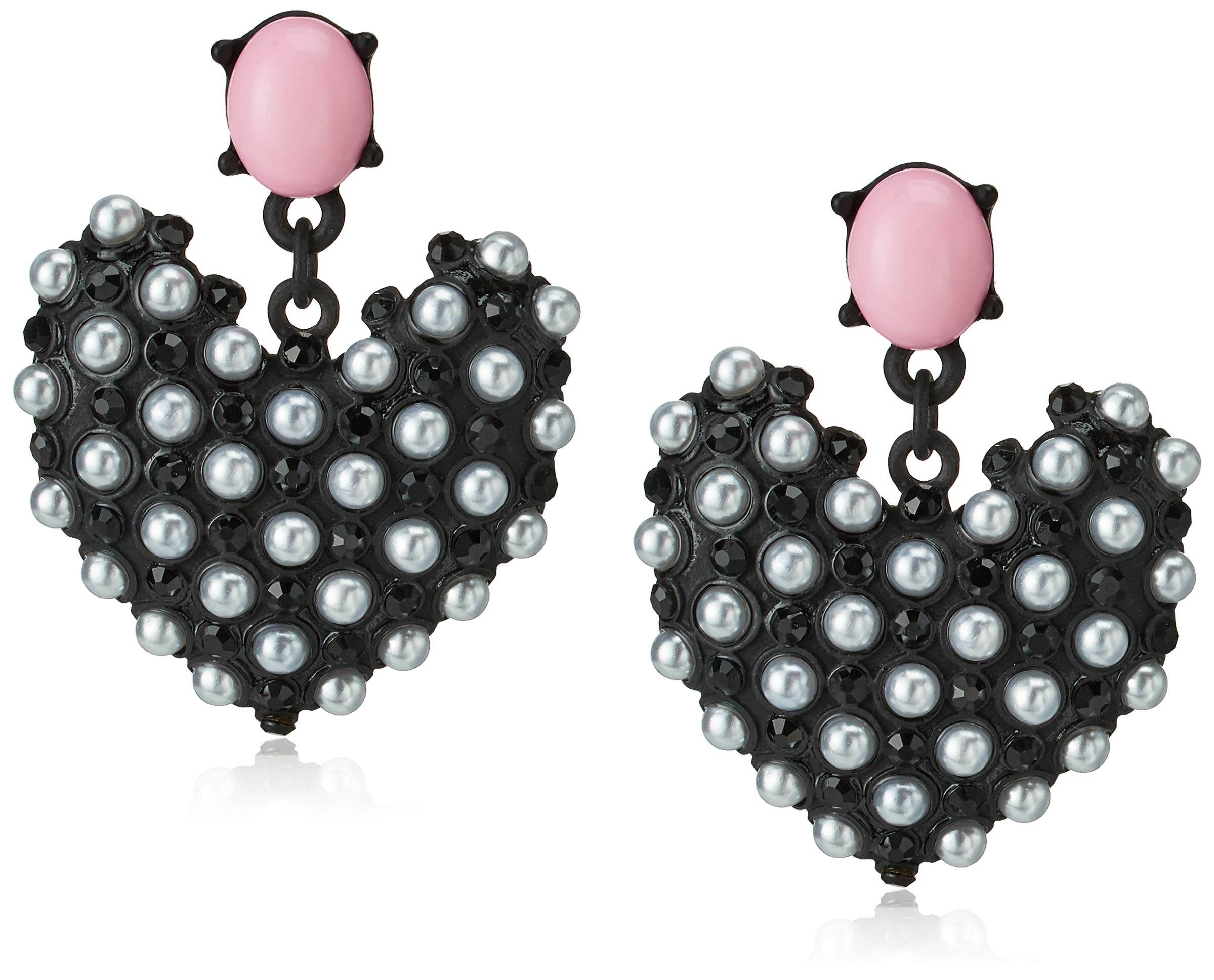 Betsey Johnson Heart Drop Earrings