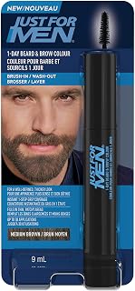 JUST FOR MEN 1-Day Beard & Brow Temporary Colour, Medium Brown (1 Pack)