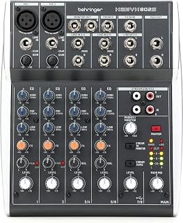 Behringer XENYX 802S Premium Analog 8-Input Mixer with USB Streaming Interface