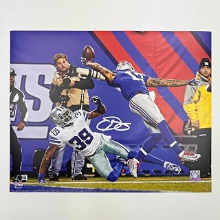 Autographed/Signed Odell Beckham Jr. The Catch New York Giants 16x20 Football Photo Beckett BAS COA