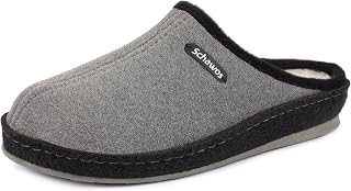 SCHAWOS Mens Felt Slippers 6030 - No Lining, Breathable, Comfortable All Year Round