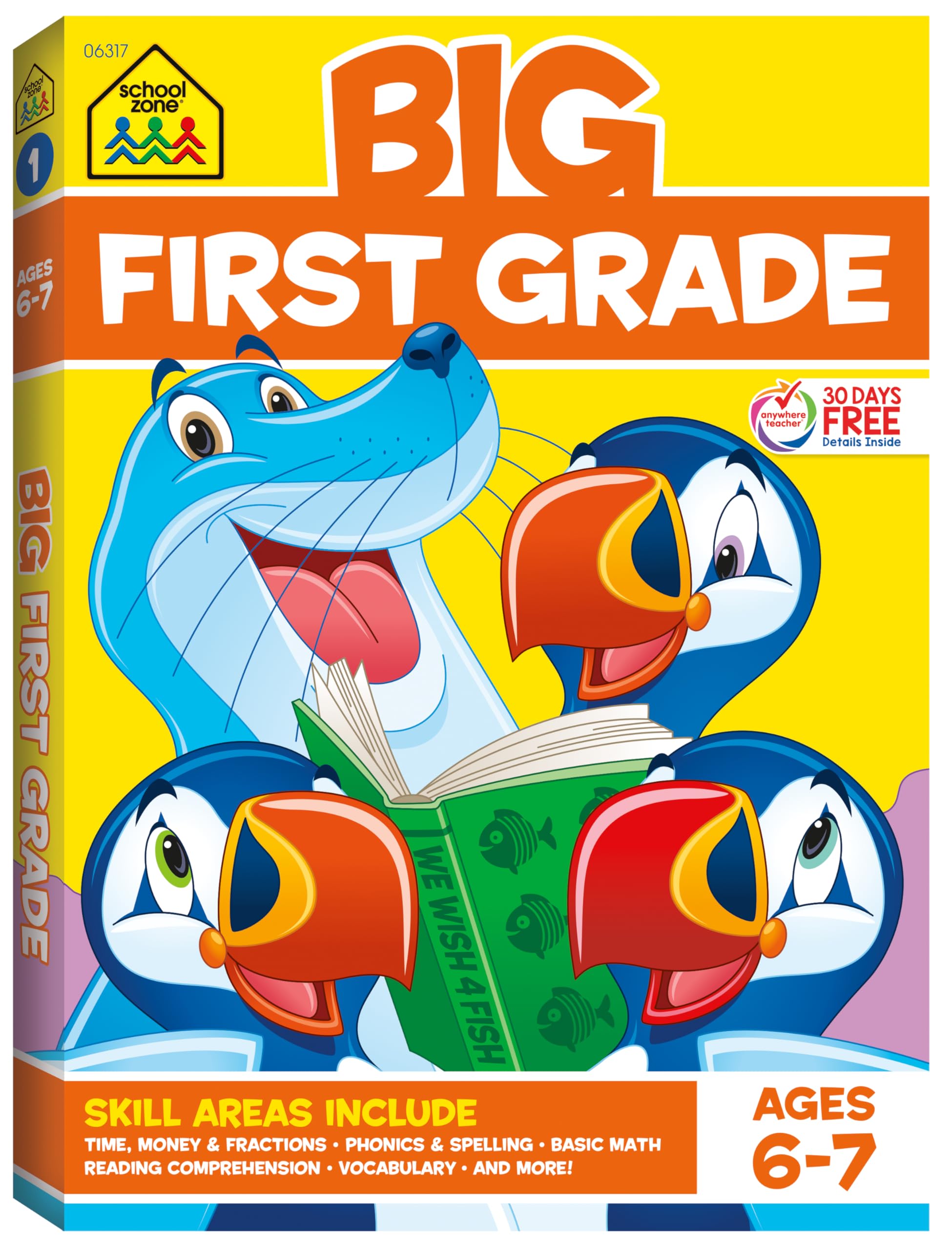 School Zone Big First Grade Workbook: 320 Pages, 1st Grade, Reading Comprehensio