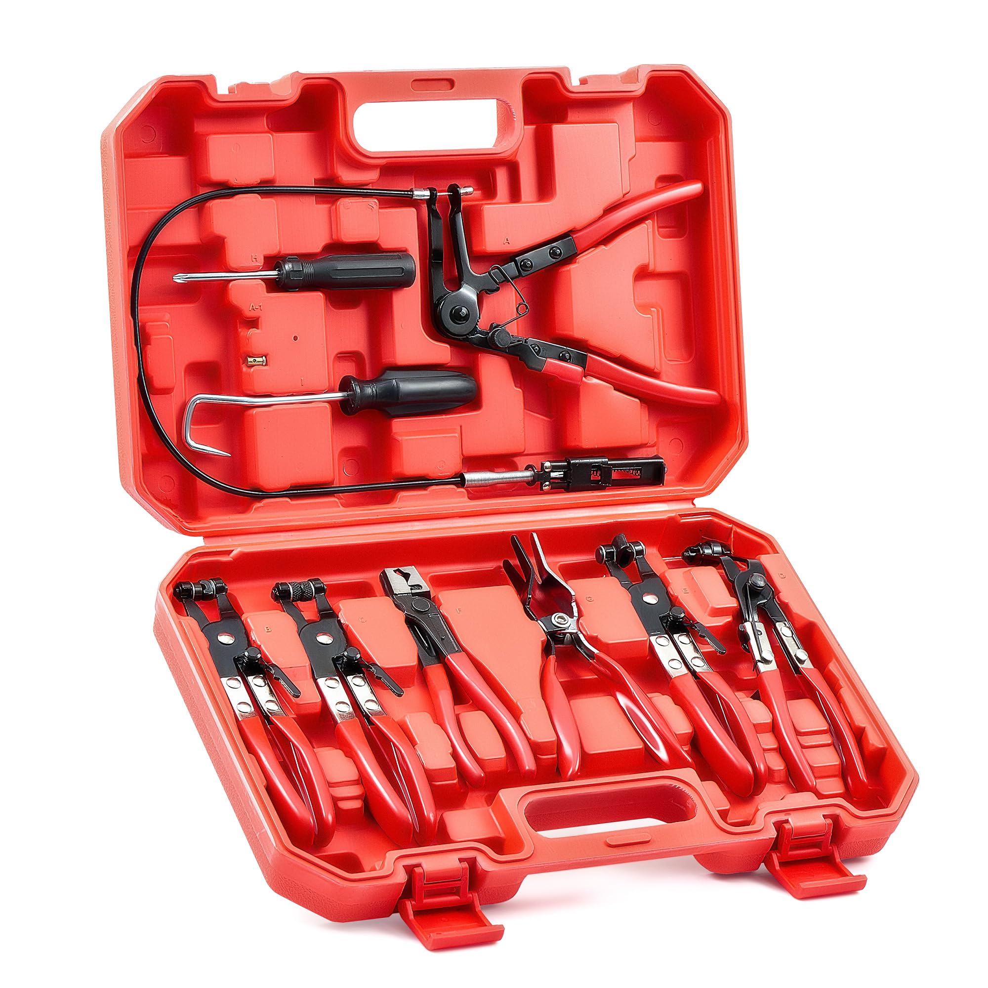 OMT Hose Clamp Pliers, Long Reach Wire Spring Remover For Radiator &amp; Heater 