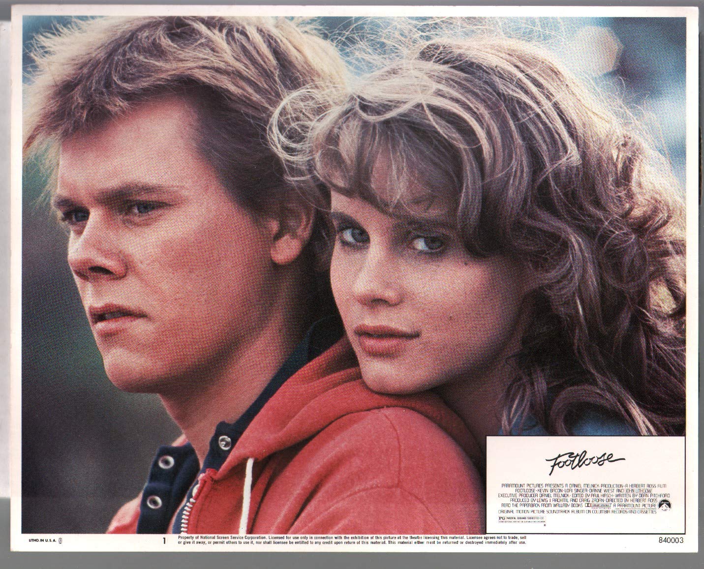 MOVIE POSTER: Footloose Original Lobby Card #1 1984-Kevin Bacon-Lori Singer
