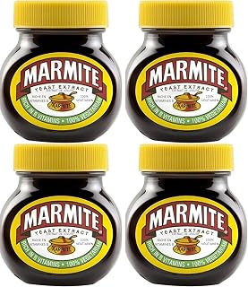 VALUBNDL: ORIGINAL MARMITE SPREAD NUTRITIONAL YEAST FOR BREAD - Sandwich Spread Tartinade Levure Alimentaire - Custom VALUBNDL Branded Pack of 4 (BULK 500G!)