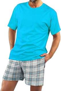 sesto senso Pajamas Men's Short Cotton Tshirt Trousers Set Manich Short Summer