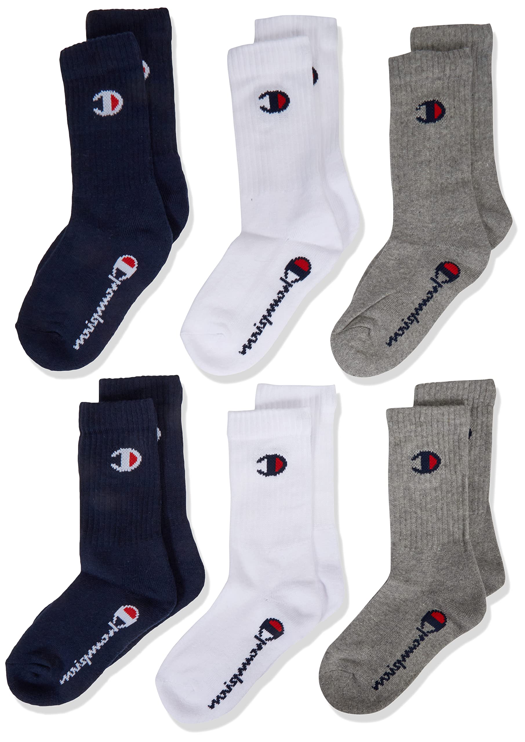 Champion Unisex Core 6pp Crew Socks (Pack of 6)