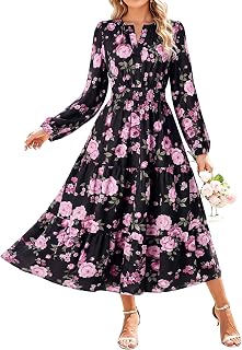 GRACE KARIN Womens Fall Long Sleeve Maxi Dress
