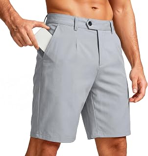 GINGTTO Mens Chino Shorts Slim Fit 9" Stretch Athletic Shorts