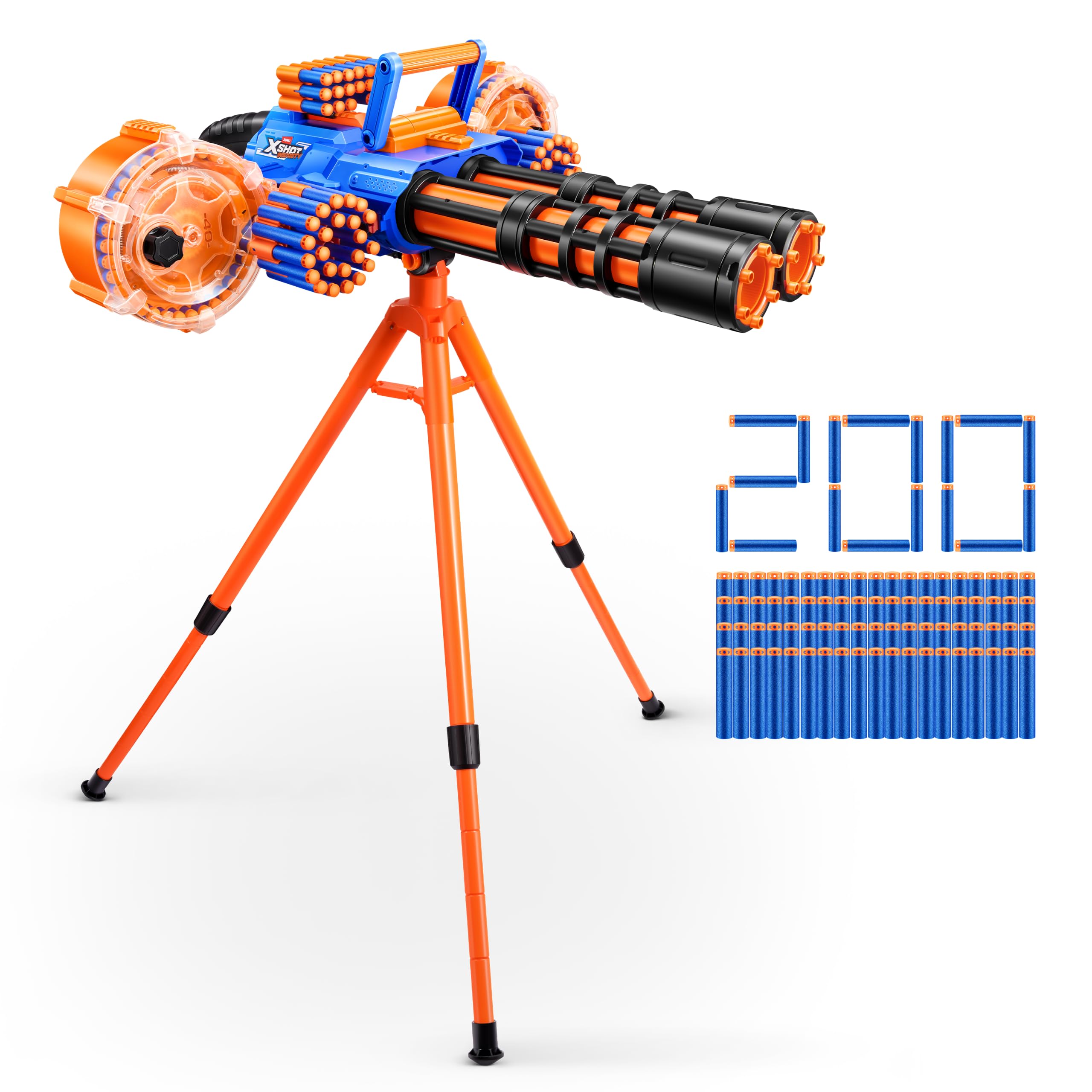 XSHOT Insanity Dart Storm (200 darts) by ZURU | Dual-motor power; 360° rotating 
