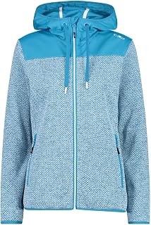 CMP Women's Knit Tech Mélange Fleece Jacket Knit Tech mélange fleece jacket, Man, Ink-Black, 46