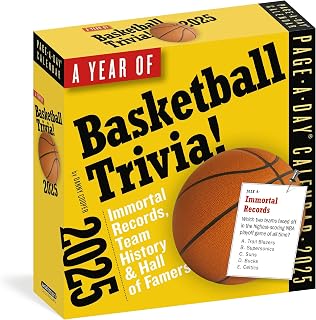 A Year of Basketball Trivia Page-A-Day® Calendar 2025: Immortal Records, Team History & Hall of Famers