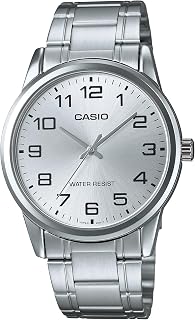Casio #MTP-V001D-7B Men's Standard Stainless Steel Easy Reader Silver Dial Watch, White, Quartz Watch,Quartz Movement