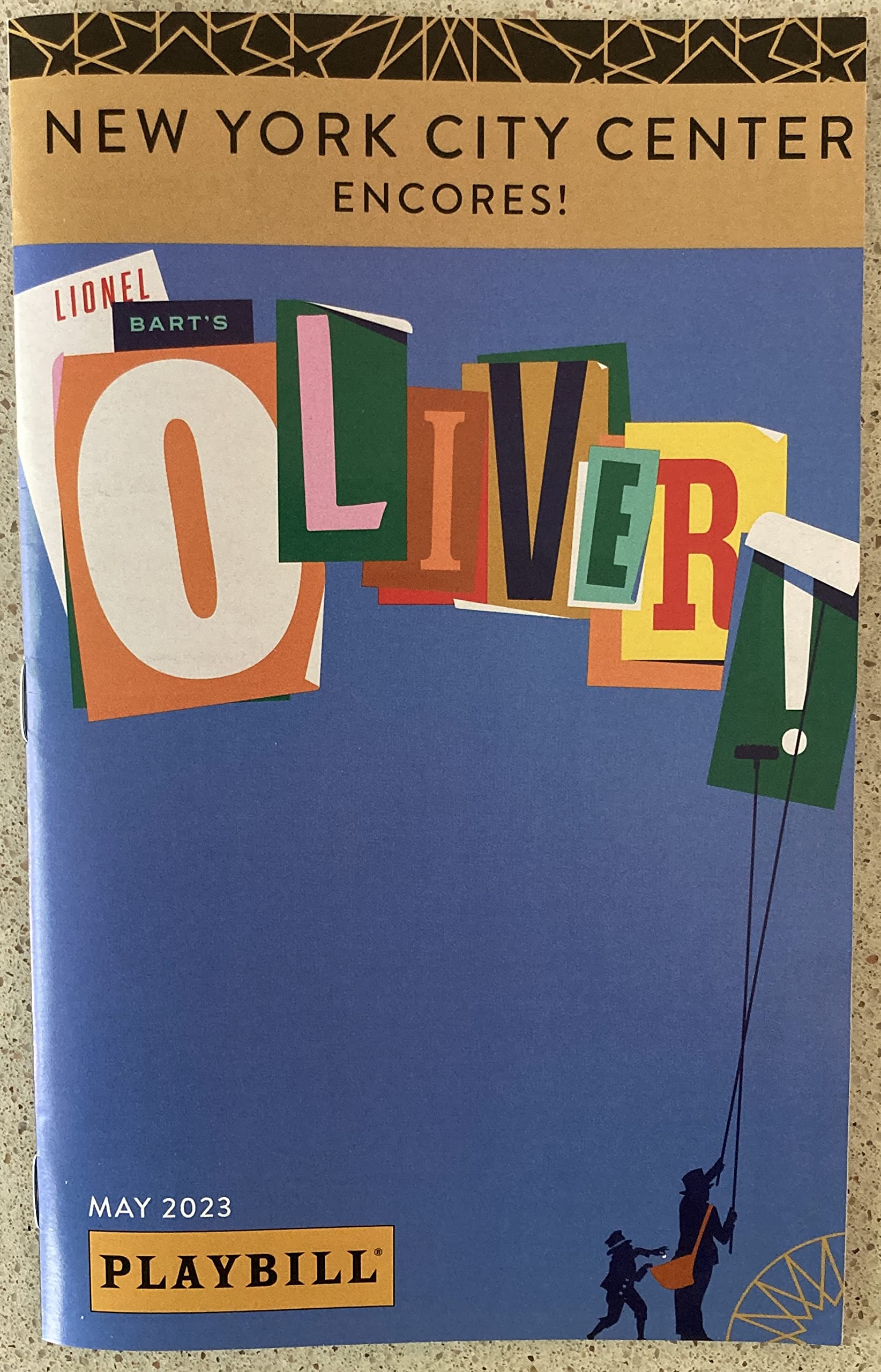 Brand New Playbill from Oliver! at New York City Center Encores! starring Raúl E