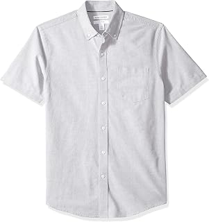 Amazon Essentials Men's Short-Sleeve Oxford Shirt with Pocket