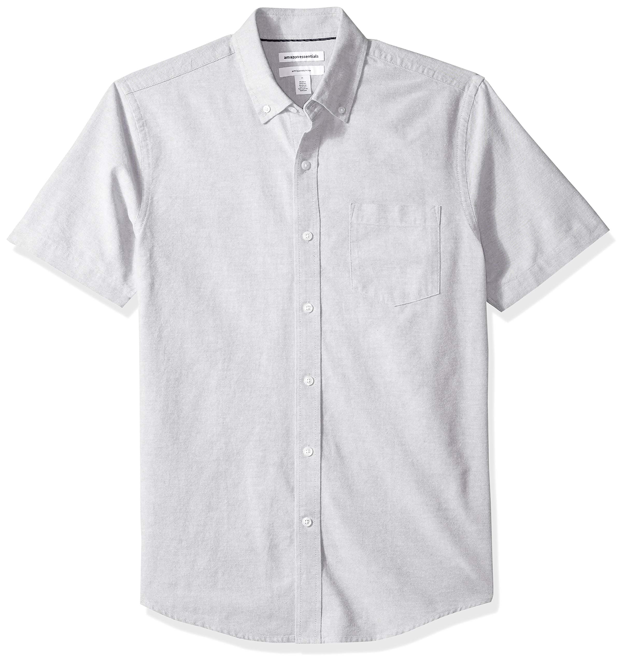 Amazon Essentials Men's Short-Sleeve Oxford Shirt with Pocket