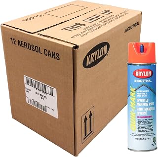 Quik-Mark™ Water-Based Fluorescent Orange Inverted Marking Paint [Set of 12]