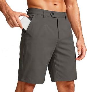 GINGTTO Mens Chino Shorts Slim Fit 9" Stretch Athletic Shorts