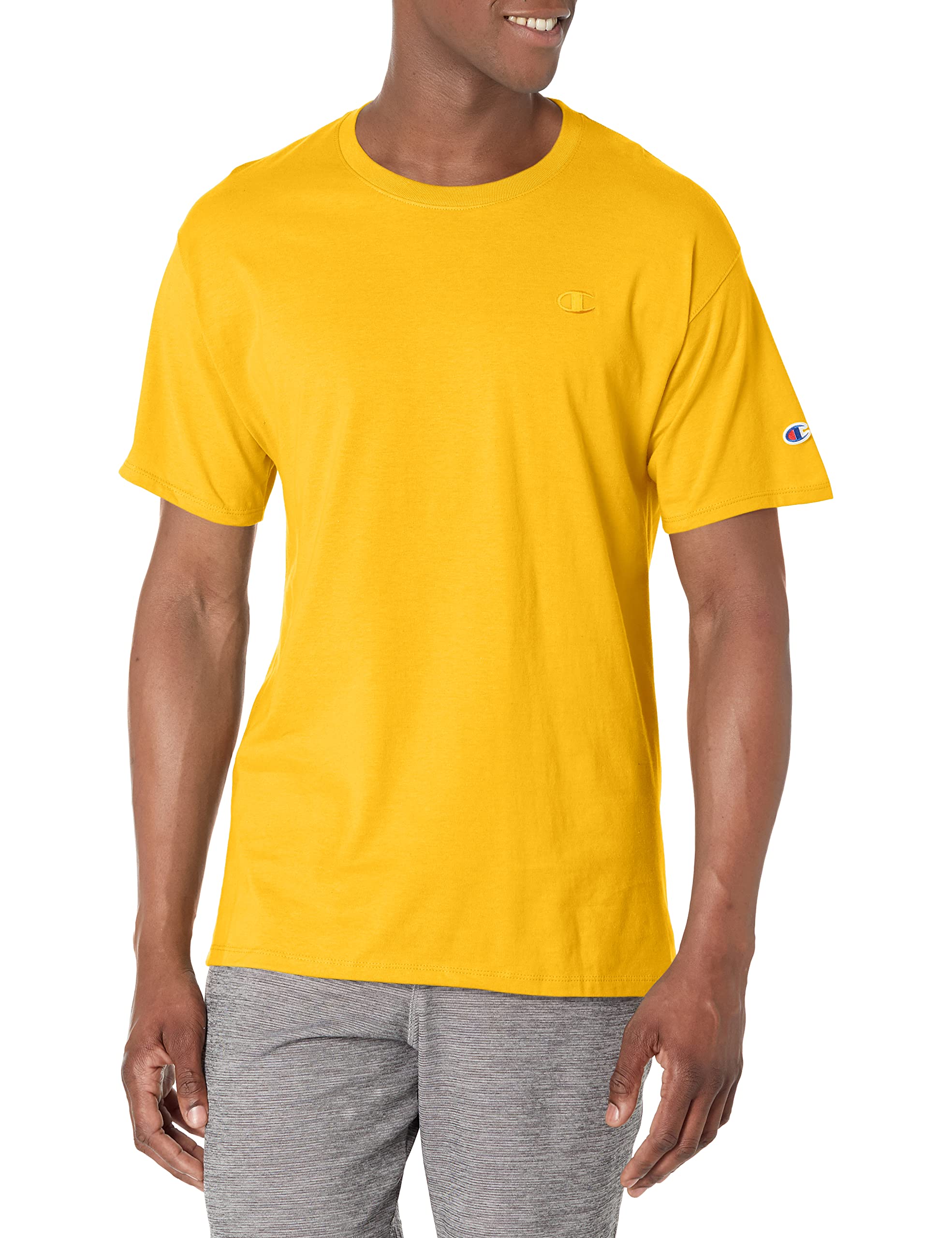 Champion Men's Classic Short Sleeve T-Shirt, Standard Fit, Midweight 100% Cotton