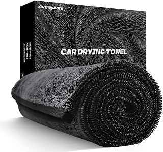 Autreykorn XXL Car Drying Towel 90 x 60 cm 700GSM Ultra Absorbent Microfibre, Fast Drying Without Streaks for Cars, Motorcycles, Boats and Vehicle Detailing