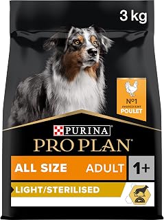PRO PLAN Dog Adult Light/Sterilised Chicken 7 kg | Sterilized Dog Food Chicken Flavour - Formula rich in protein and low fat for weight - Dog Health