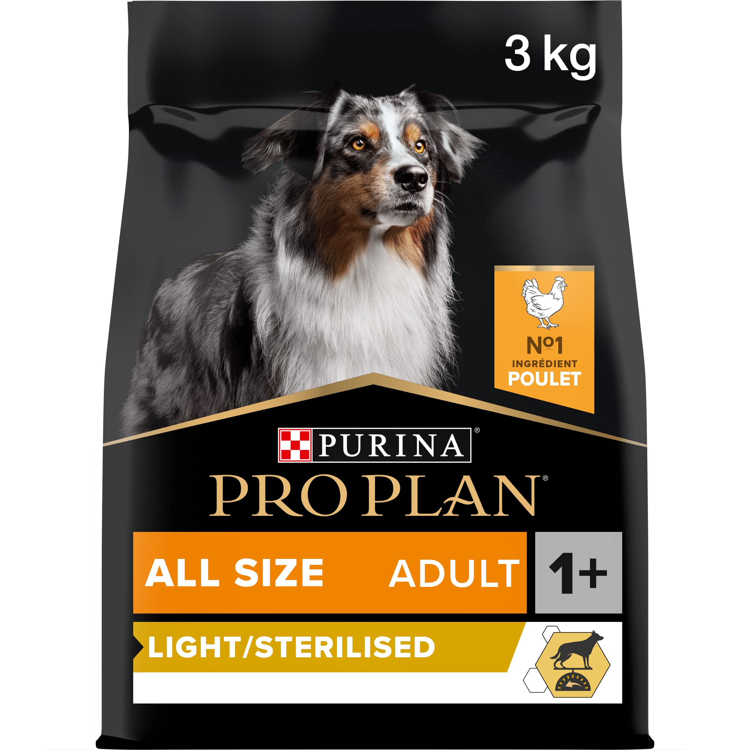 PRO PLAN Dog Adult Light/Sterilised Chicken 7 kg | Sterilized Dog Food Chicken F