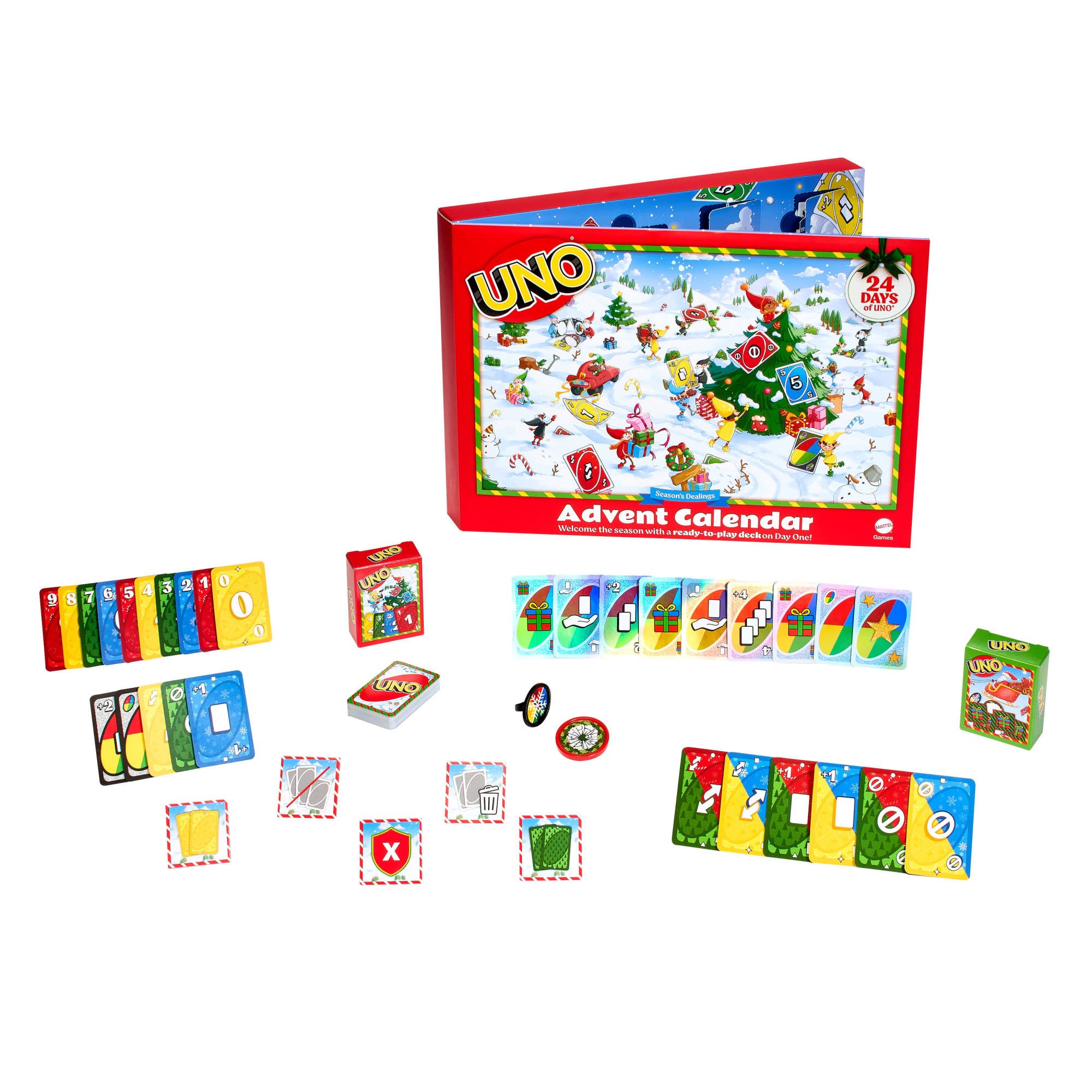 Mattel Games Advenet Calendar, 7+, 2-4 Players | Advent Calendar for Kids, Grown