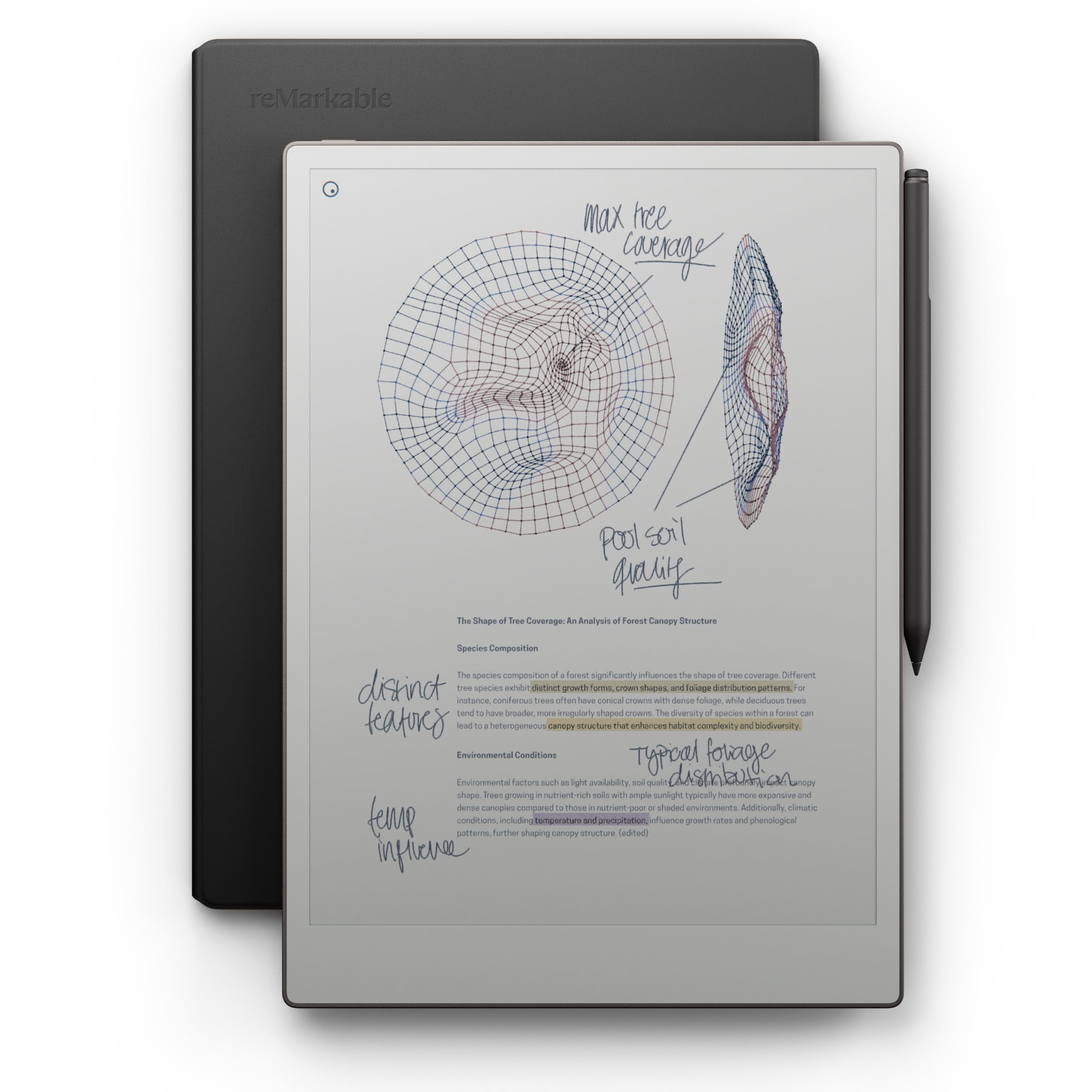 reMarkable Paper Pro with Marker Plus and Black Leather Book Folio | 11.8” color